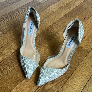 Steve Madden lili pump silver sparkle heels